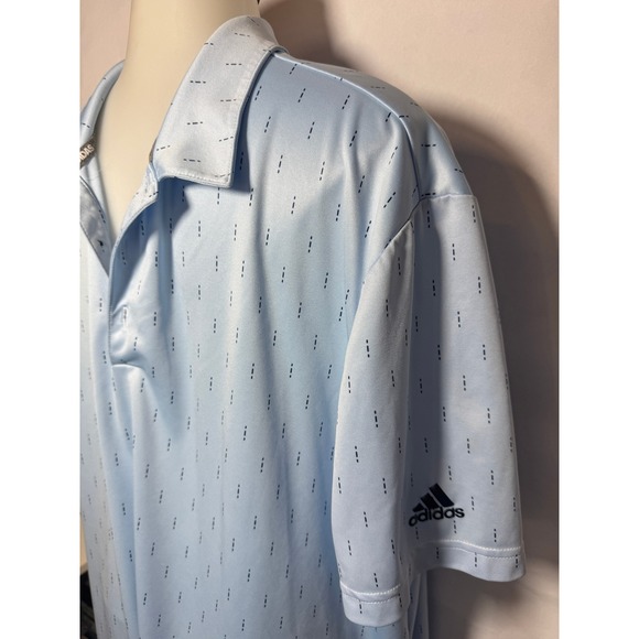 Men's Adidas Golf Polo Shirt Moisture Wicking Athletic Training Print Size XL - Picture 2 of 16